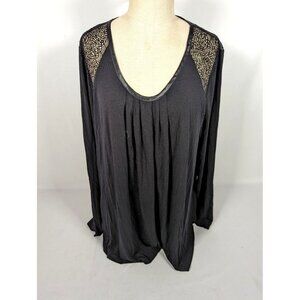 Midnight Womens Super Soft Top Black Embellished Whimseygoth Rockabilly L